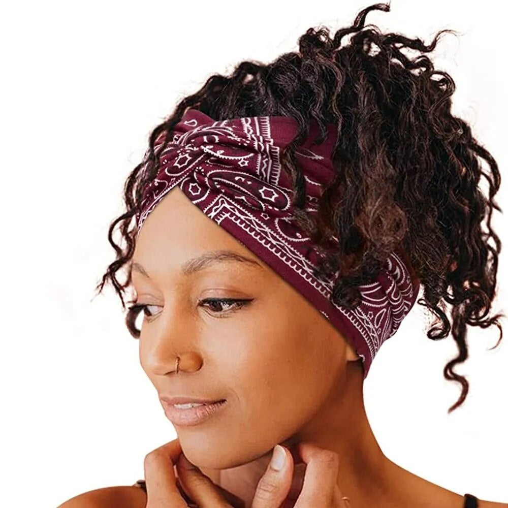 Twisted Wide Headbands for Women Extra Large Turban Workout Headband Fashion Yoga Hair Bands Boho Twisted Thick Hair Accessories
